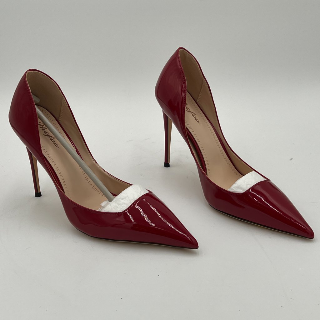 Red Women Formal Pointed Toe Pumps High Heel Sexy Stilettos Slip On Office Shoes